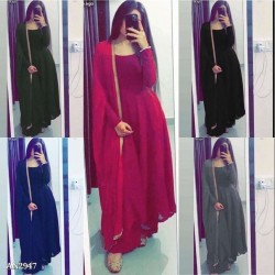 Red color wedding special anarkali gown